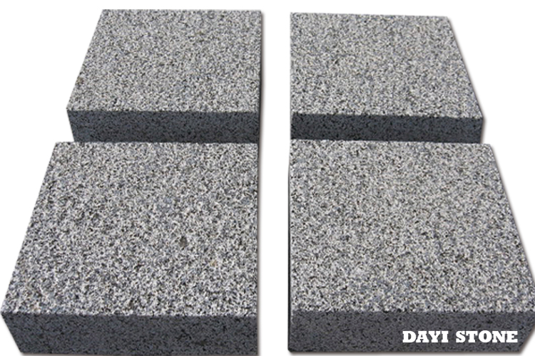 Cubes Dark Grey Granite G654 Top Bushhhammered others sides sawn 10x10x5cm